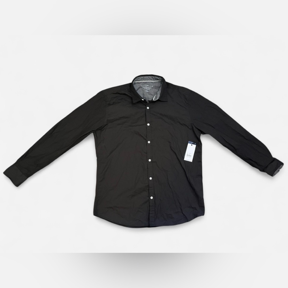 Paper Denim & Cloth PD&C Black Peached Poplin Button Down Shirt Size L